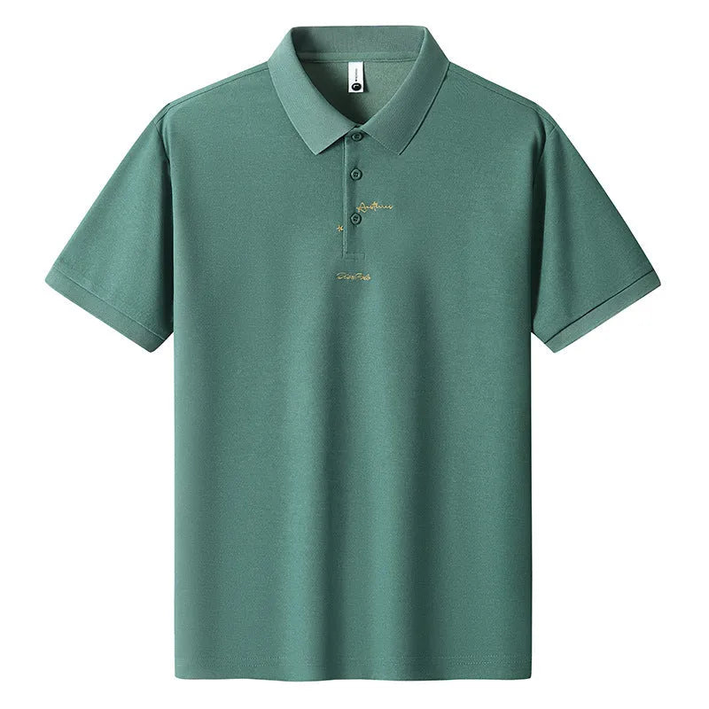Men's loose fit casual cotton T-shirt in various colours showing short sleeve and letter print design.