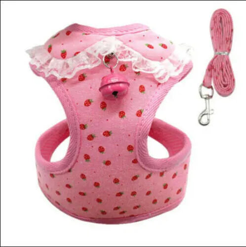 Pet cute chest strap breathable tank top style dog harness in fibre material