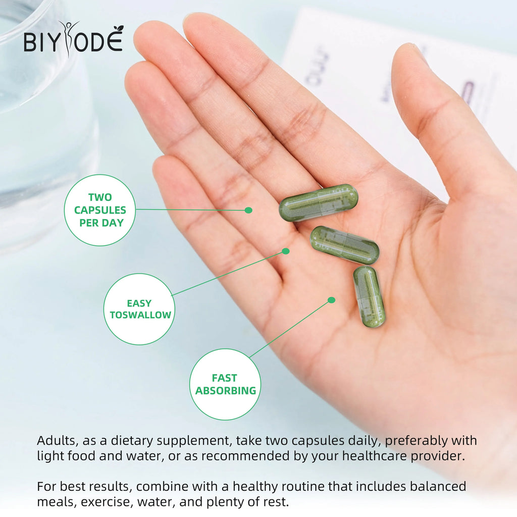 Bottle of 60 moringa extract capsules herbal supplement for immune and detox support