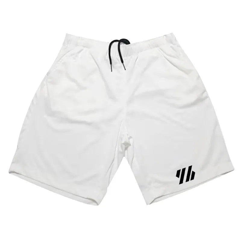 Metal silk fabric sports shorts in loose running style on a hanger, shown in army green colour.