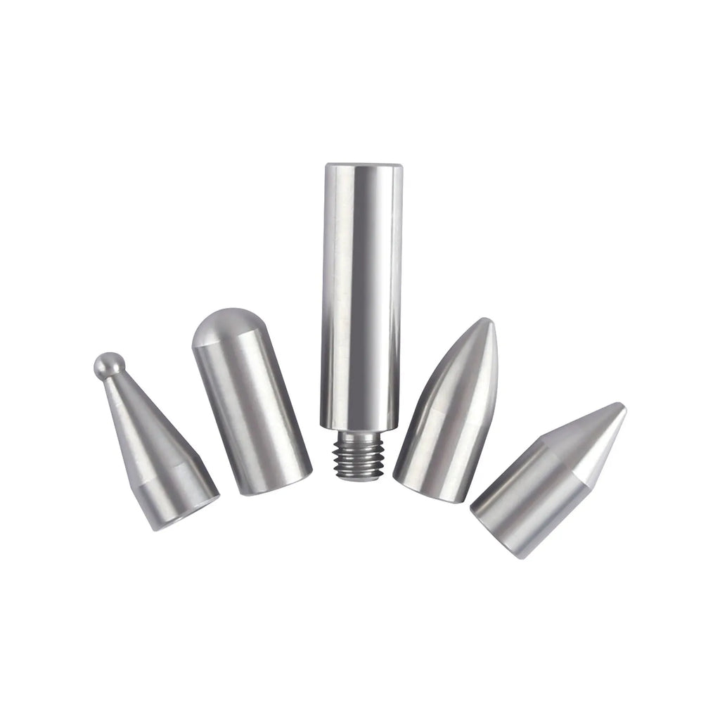 Three-piece alloy steel car dent repair tool set with hooks and a crowbar on a workbench.