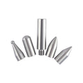 Three-piece alloy steel car dent repair tool set with hooks and a crowbar on a workbench.