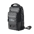 Men's canvas and PVC outdoor fishing backpack with single shoulder strap, 18x9x31cm size for bait storage