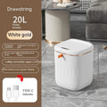 Smart trash can with automatic lid, ABS plastic, 13L size, in white colour