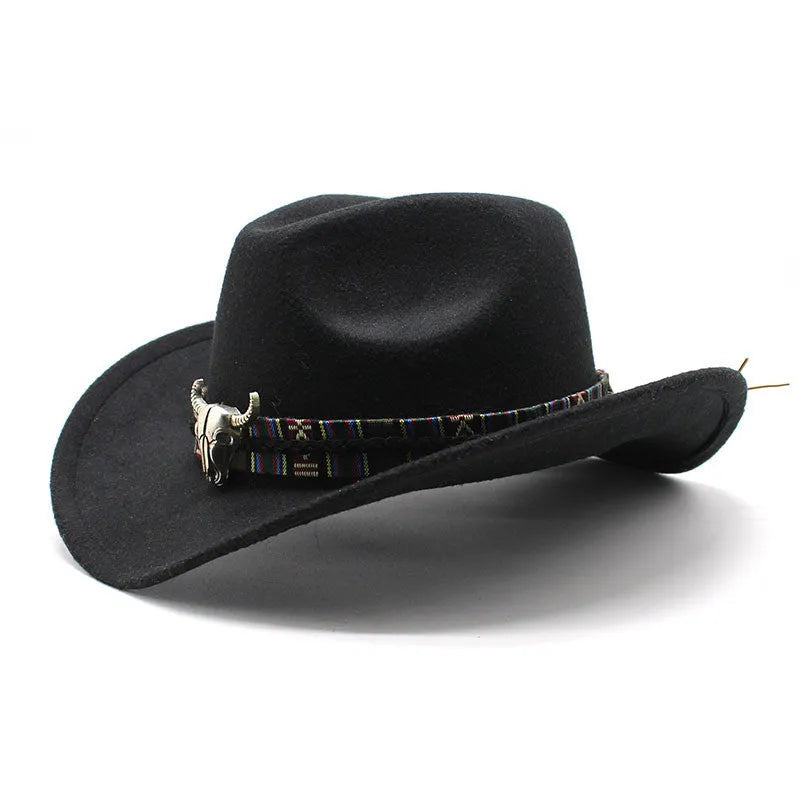 Western cowboy hat with bell-shaped crown in polyester fabric, shown in army green colour