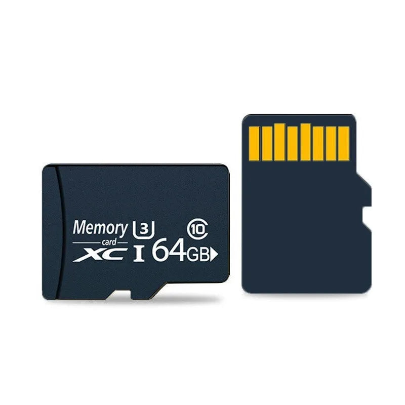 8GB black TF memory card with gold contacts on white background