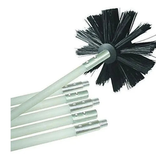 600mm long flexible dryer vent cleaning brush with nylon bristles on a bendable rod.
