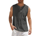 Dark grey men's slim fit long sleeve pullover with a stand collar.
