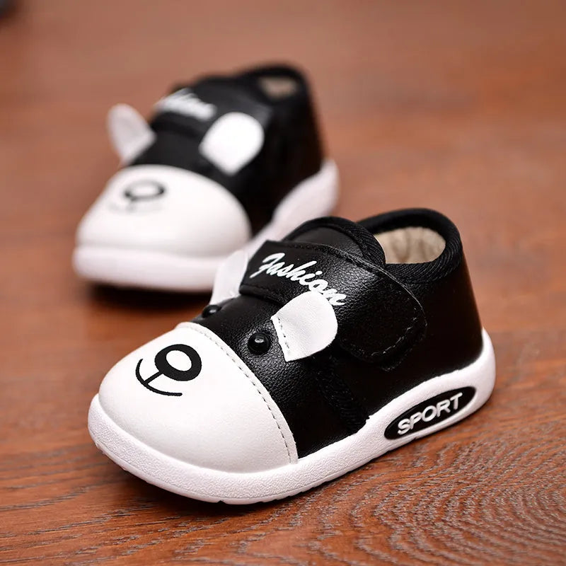 Baby toddler shoes with Velcro closure plain casual style available in black red and velvet colours sizes 16 to 21