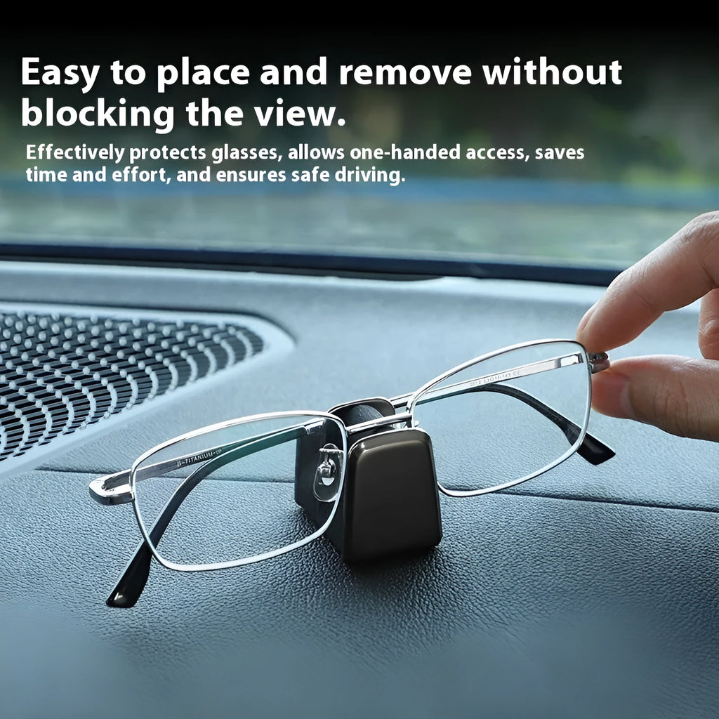 Car dashboard sunglasses clip in four colours: black, grey, green, and red.