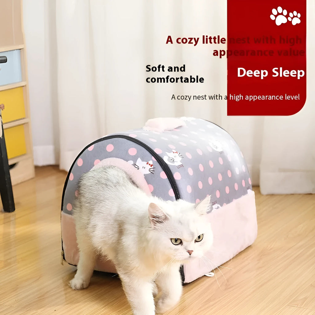 Universal cloth pet bed for dogs and cats, removable washable cover, S M L sizes, six colour options