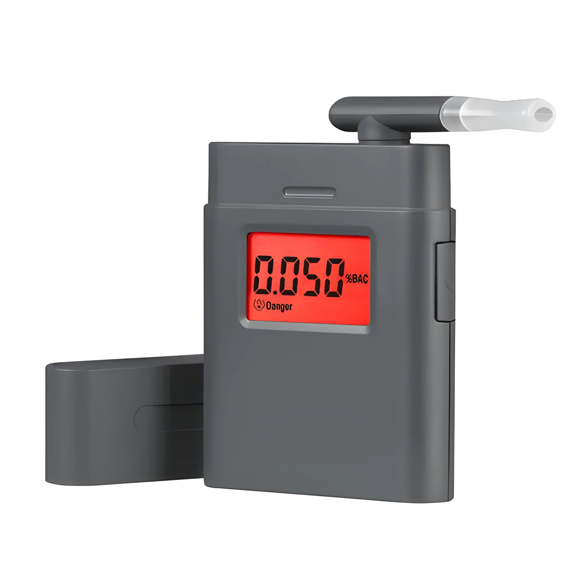 Black At-838 portable alcohol breathalyser detector for professional BAC testing.