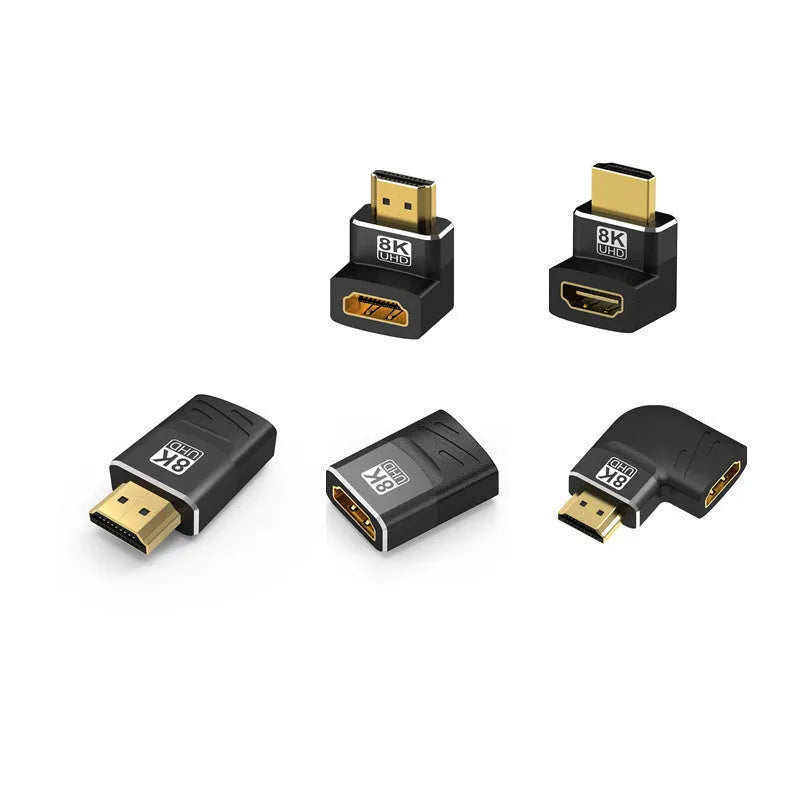 8K HDMI interface converter male to female with gold-plated connectors and PVC cable 1m length