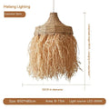 50cm diameter retro restaurant chandelier with wild vetch and willow weaving southeast Asian style