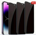 Tempered glass anti-peep screen protector for Apple iPhone 17 series with dustproof layer and no border