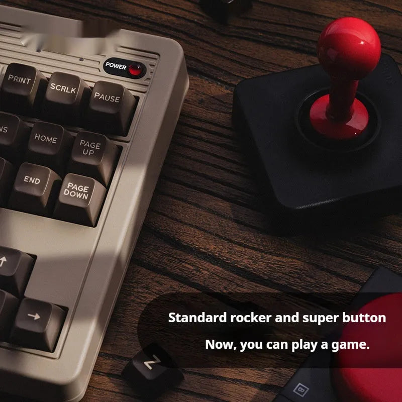 Retro87 C64 wireless Bluetooth mechanical gaming keyboard with rocker switch