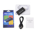 Black PS2 to HDMI audio-video converter with PS/2 interface and HDMI output port