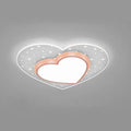 Wrought iron LED ceiling lamp in pink, gold, or blue with monochromatic, trichromatic, or dimmable light, 220V, 10m2-15m2.