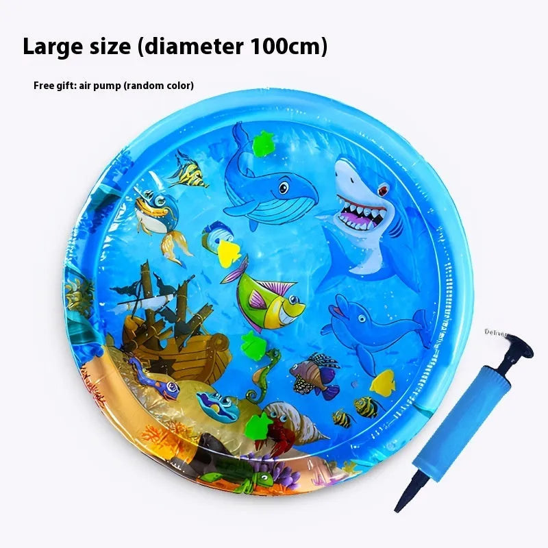 PVC inflatable water cooling mattress for cats with animal print designs
