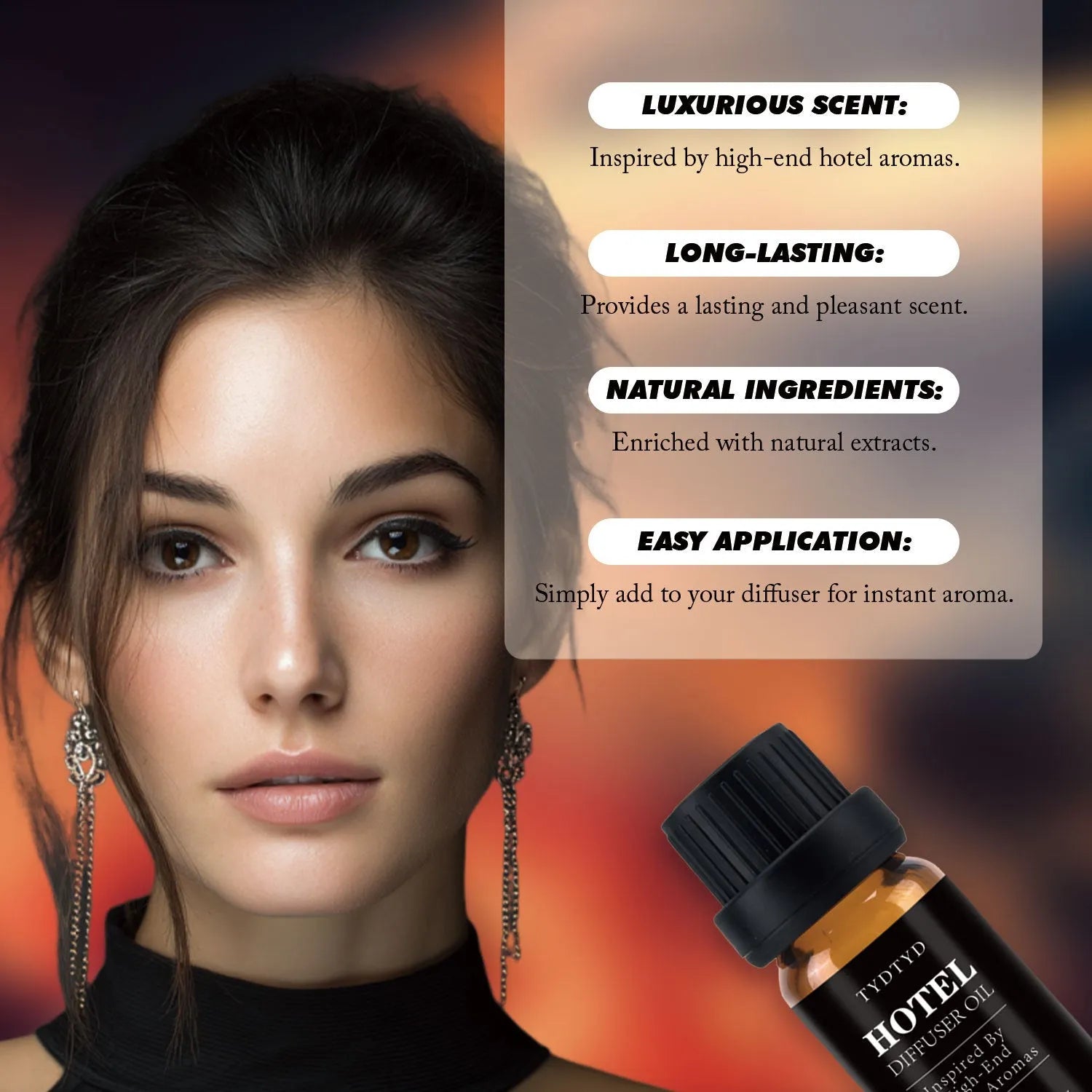 10ml bottle of natural plant fragrance essential oil for aromatherapy and diffusers