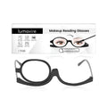 One pair of clear-lens presbyopia glasses with a storage case for makeup and reading tasks