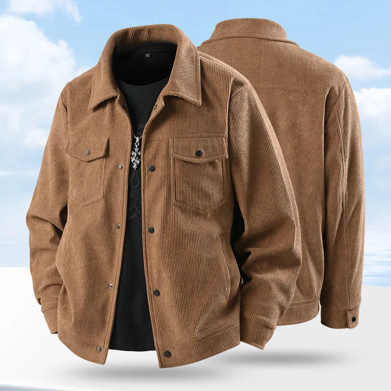 Men's slim fit black coat with a ruffle detail for plus size wearers