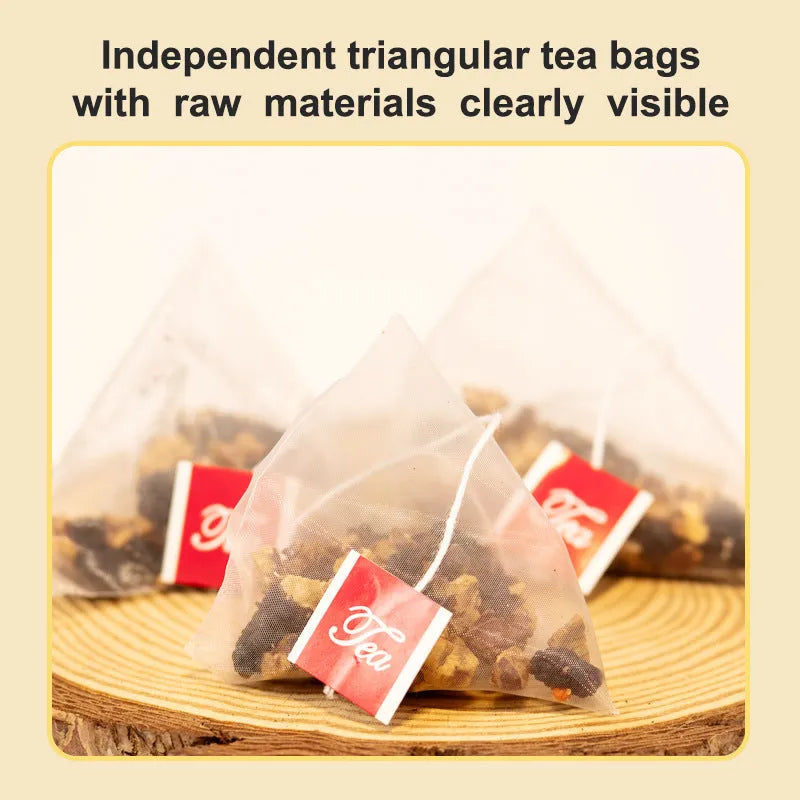 Ginseng Wubao Tea transparent bag showing 5g x 20 packs of herbal granules
