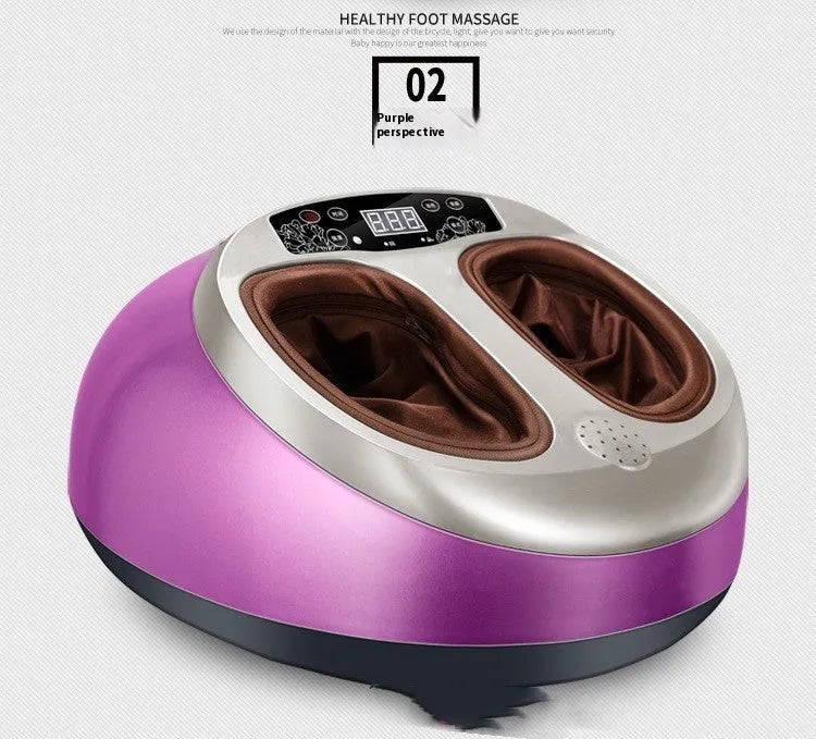 Infrared electric remote control leg reflexology foot massager in Champagne Gold with push-button controls