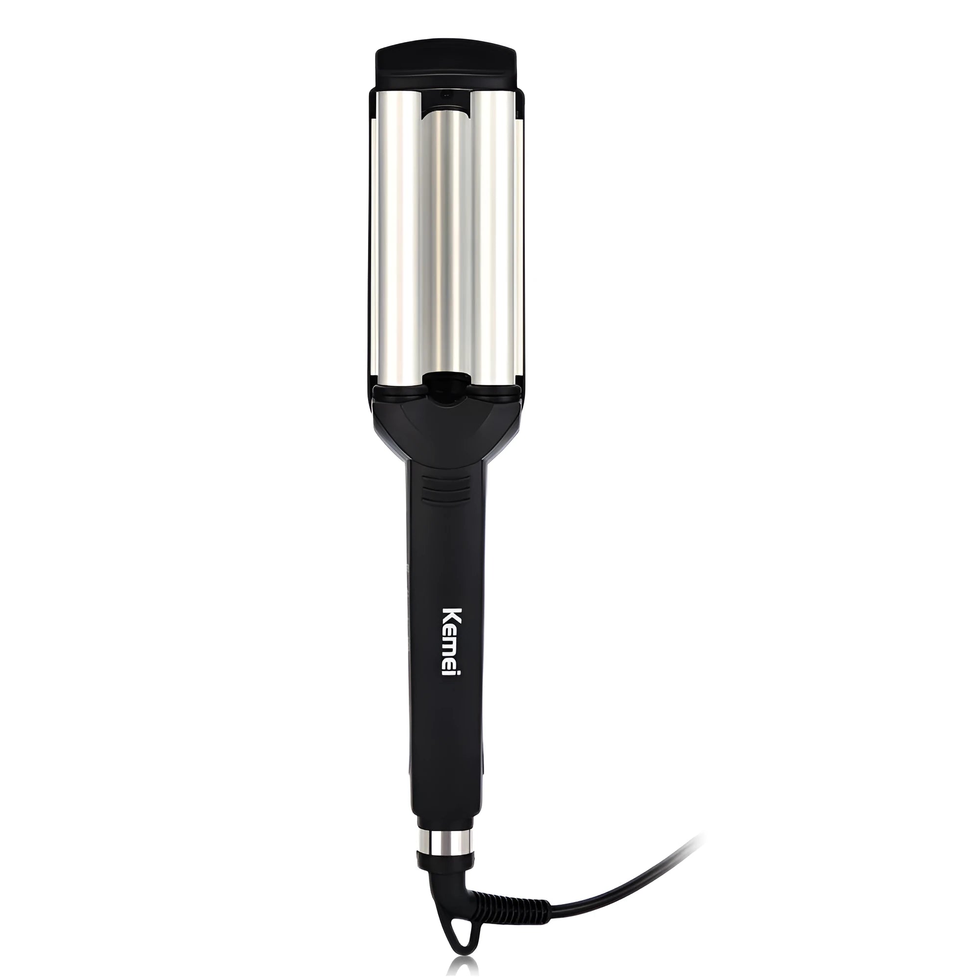 Black short hair curling iron with 16-20mm tourmaline ceramic barrel and 10 temperature settings