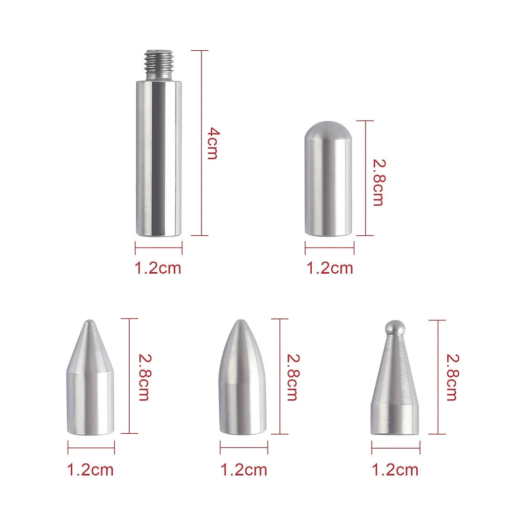 Three-piece alloy steel car dent repair tool set with hooks and a crowbar on a workbench.