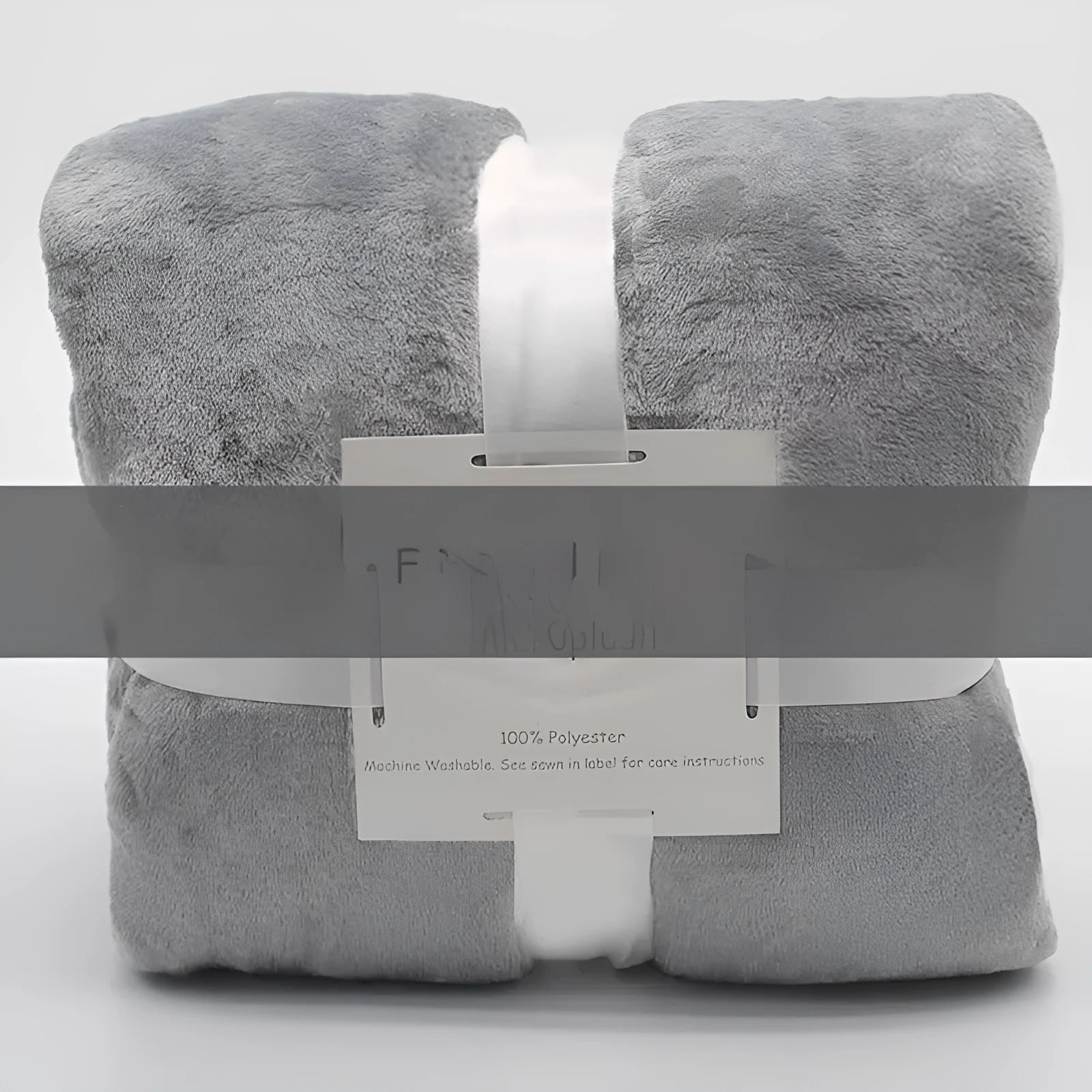 Light gray polyester coral flannel air conditioning blanket, solid colour, simple modern style
