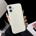 Skin Feeling Carbink iPhone 14 Pro phone case with large hole, soft edge, hard shell, and rhinestones in pink