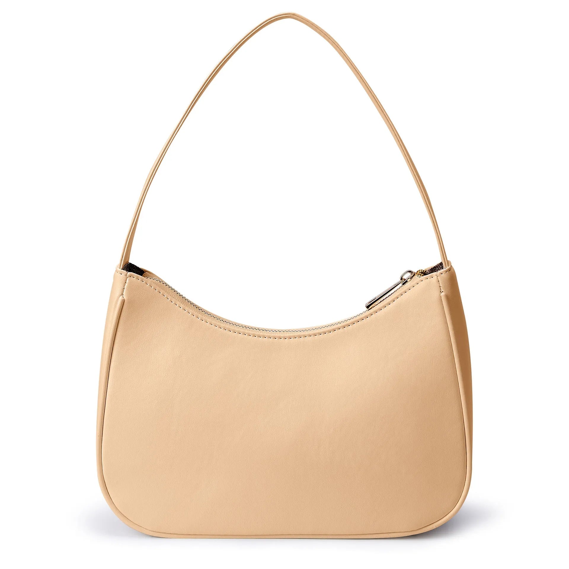 Retro waterproof shoulder bag in multiple colour options including apricot and black-adjustable