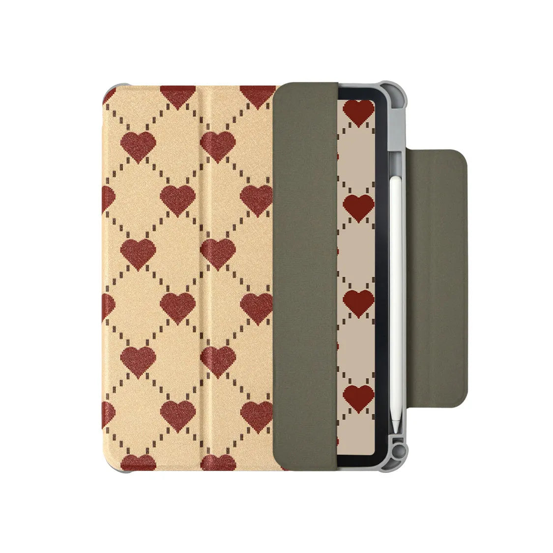 Flat polyurethane magnetic suction protective shell case for iPad Air 4 and iPad Air 5 tablets.