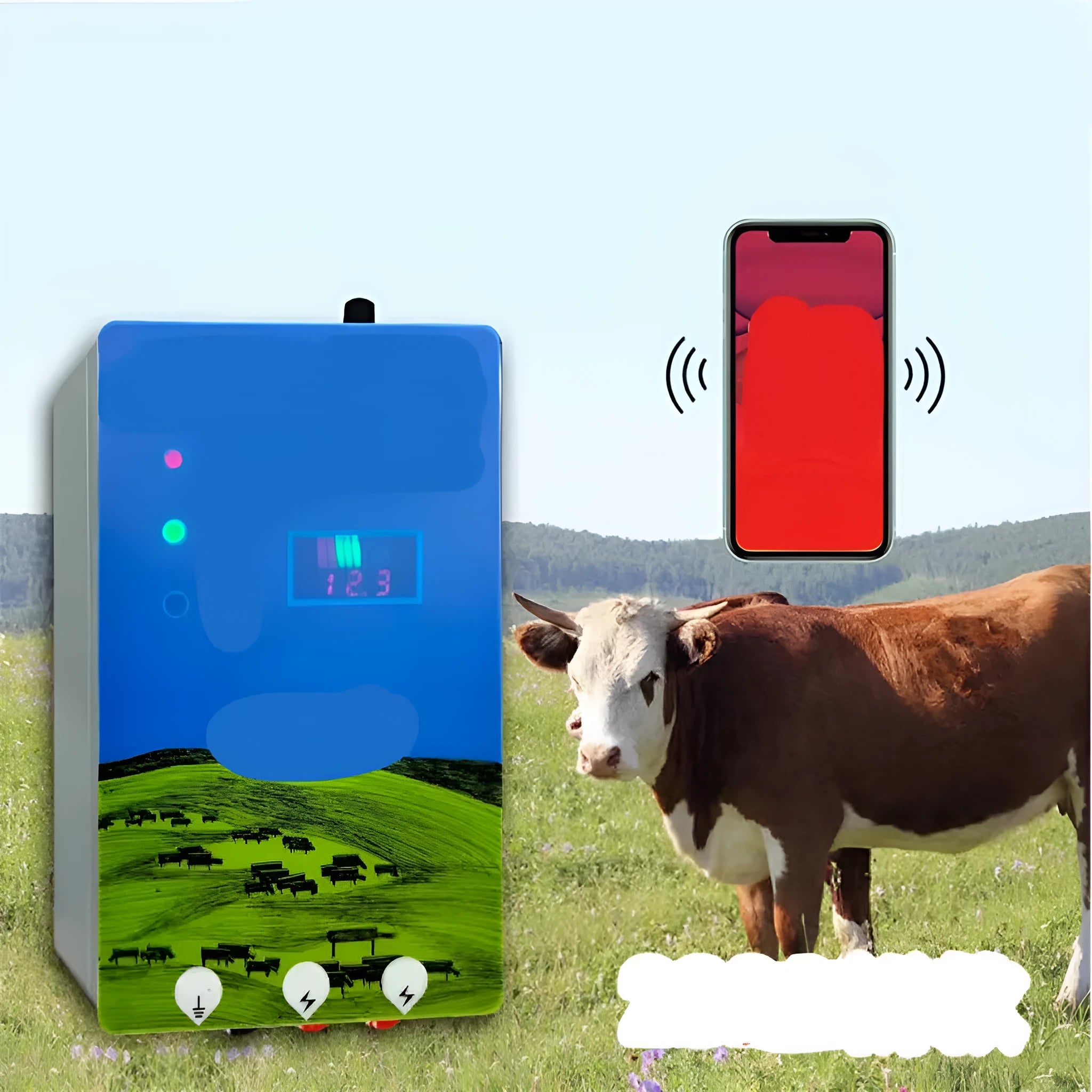 Pasture electronic high voltage pulse breeding grid fence full set with alarm host and accessories.