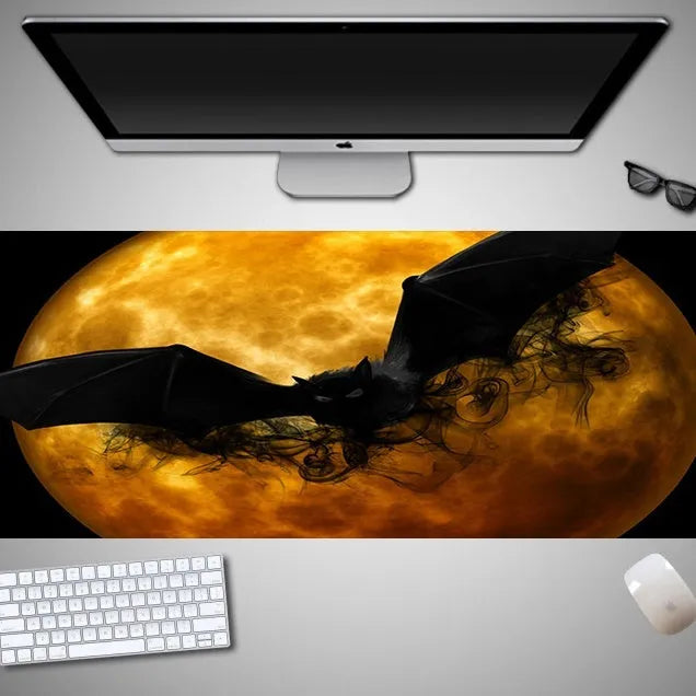 Halloween mouse pad with non-slip rubber cloth material in oversized dimensions for gaming