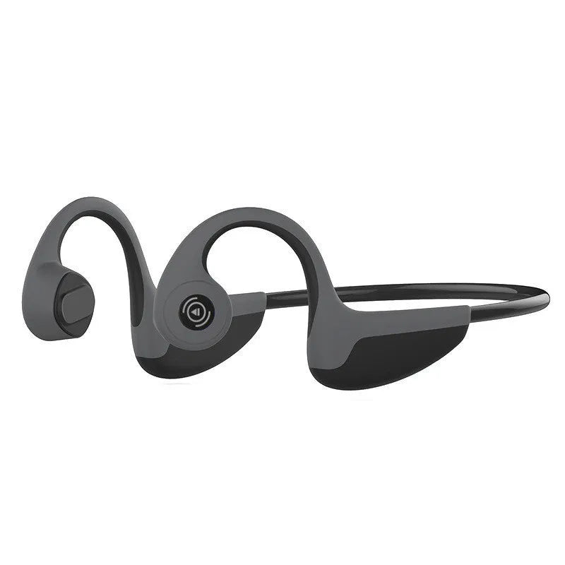 Over ear sports waterproof headphones in gray, blue, and green with Bluetooth 5.0