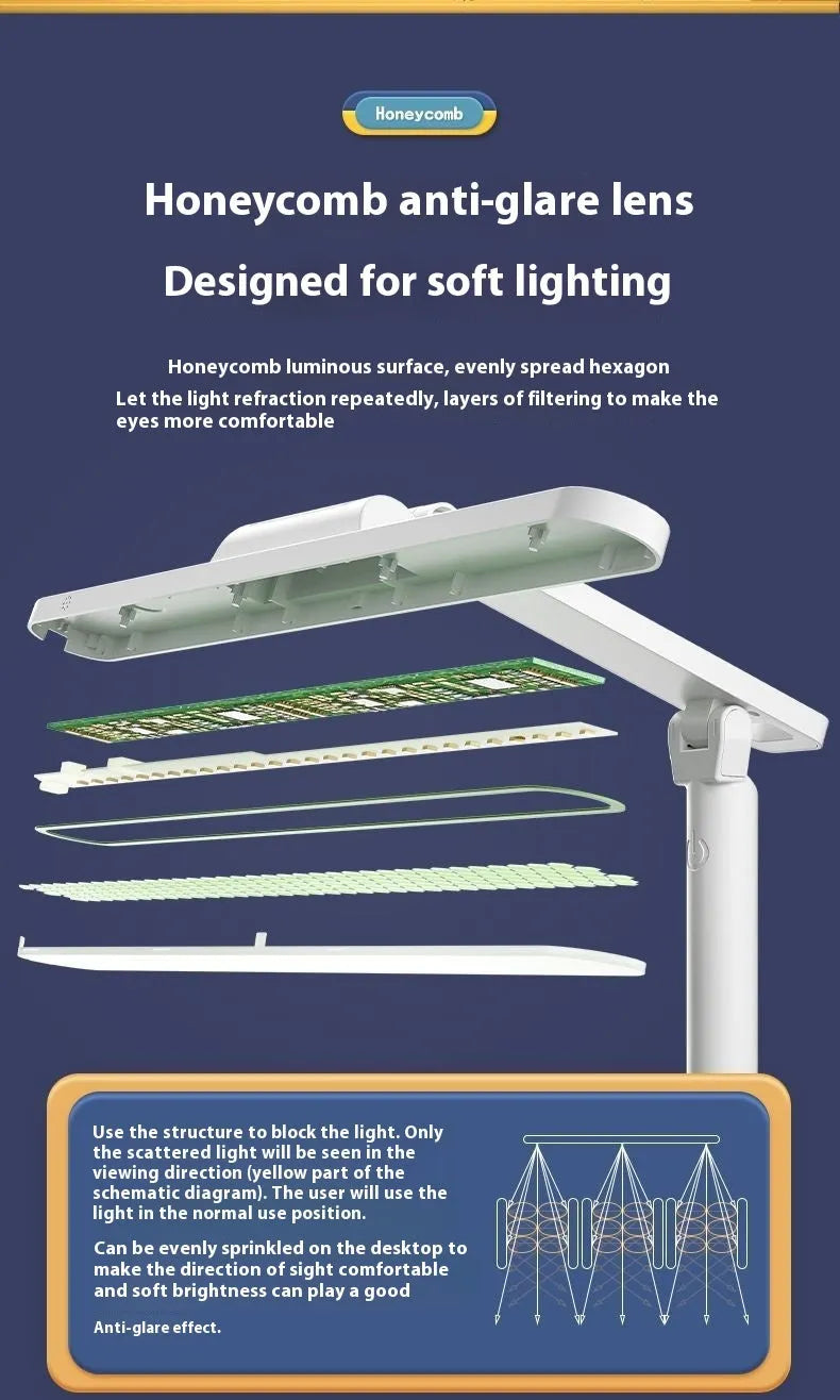 Adjustable reading bookshelf lamp with three colour temperature settings and dual power options