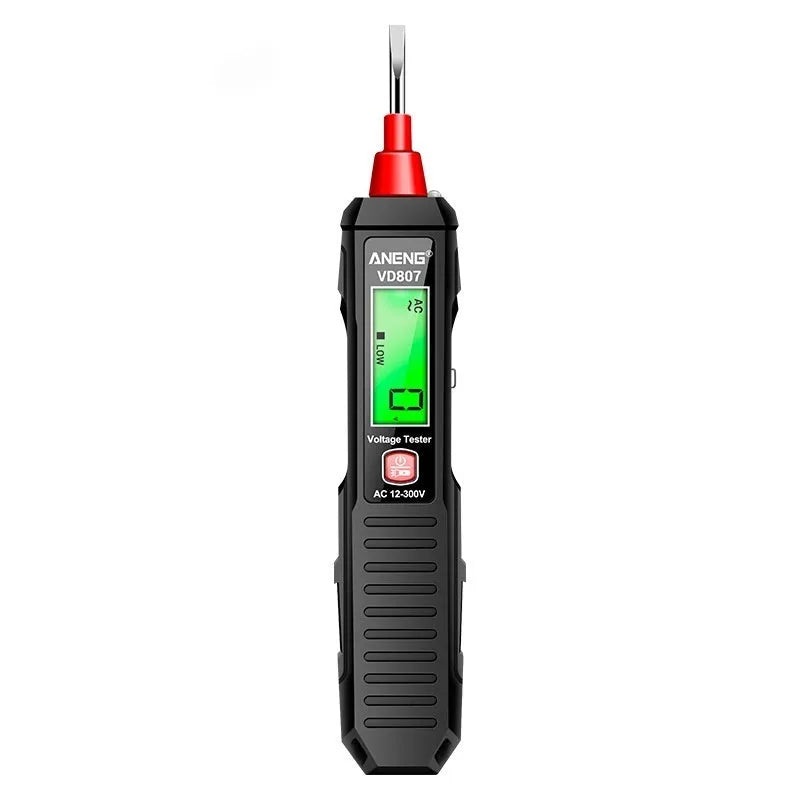 Digital voltage tester pen with LCD display for 12V to 300V electrical detection