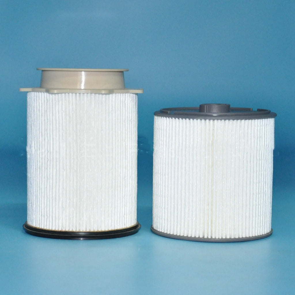 RAM 1500-5500 diesel fuel filter kit with white housing and oil-water separator.