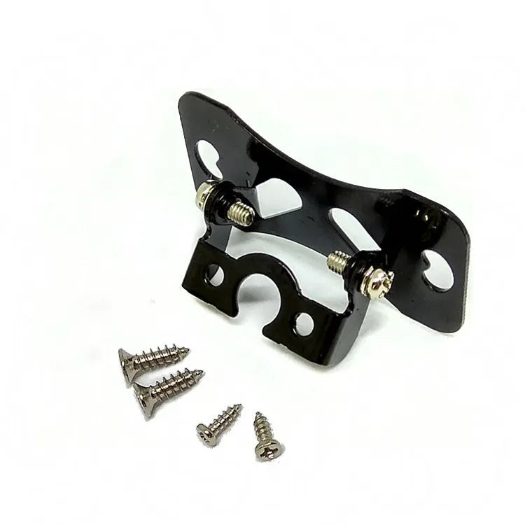 Black metal universal car camera holder with adjustable angle bracket for dashboard mounting