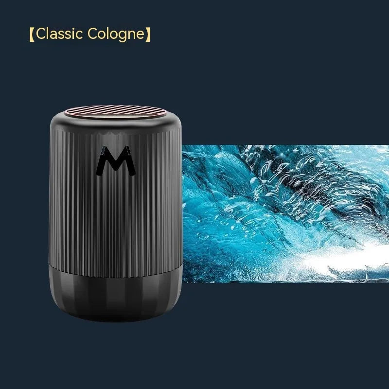 Solid car aromatherapy decoration cup measuring 10cm by 6cm available in four scent variations
