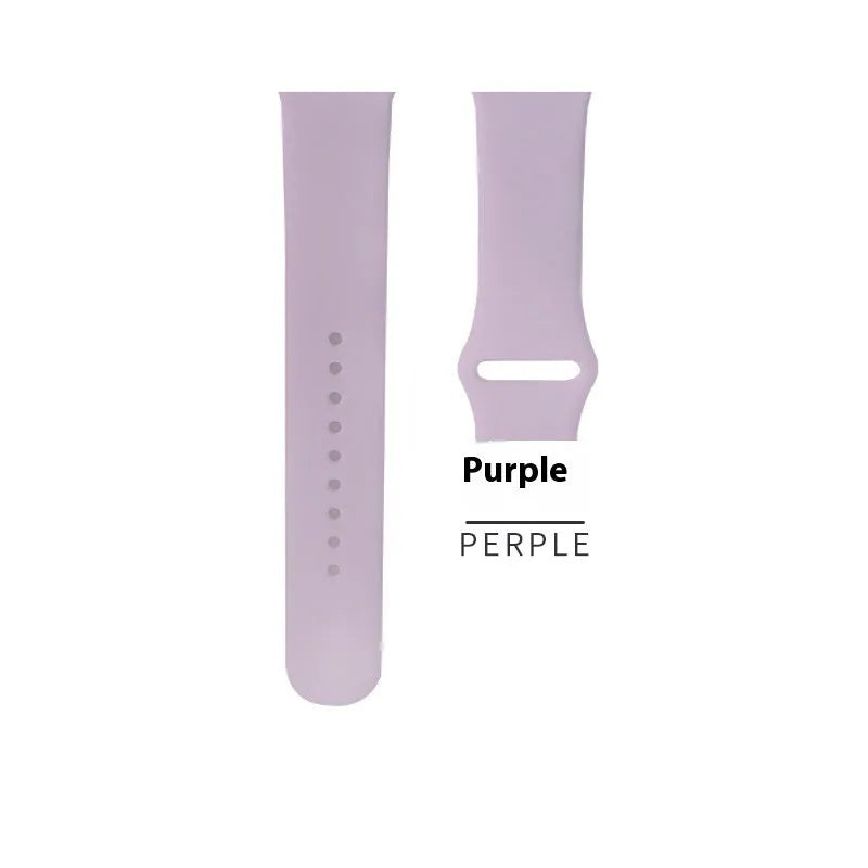 Silicone strap for Apple Watch 1-9 SE, in light peach pink, with buckle, for 38/40/41mm case