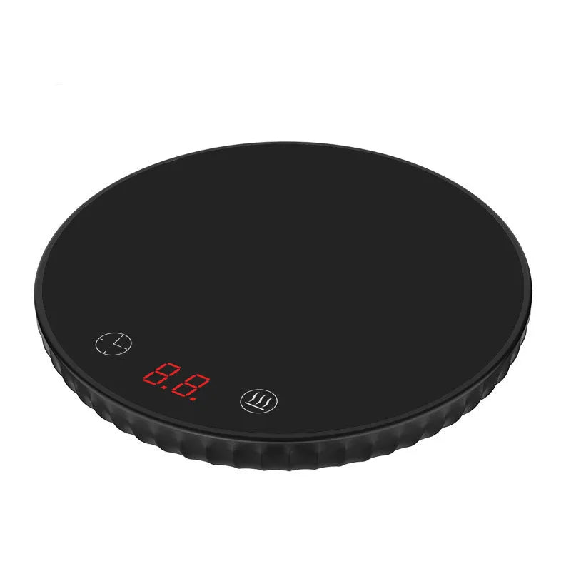 18W electric cup warmer heating mat with 115mm glass panel, touch control, black white green
