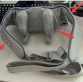 Grey elastic fabric multifunctional neck back waist massager with USB cable