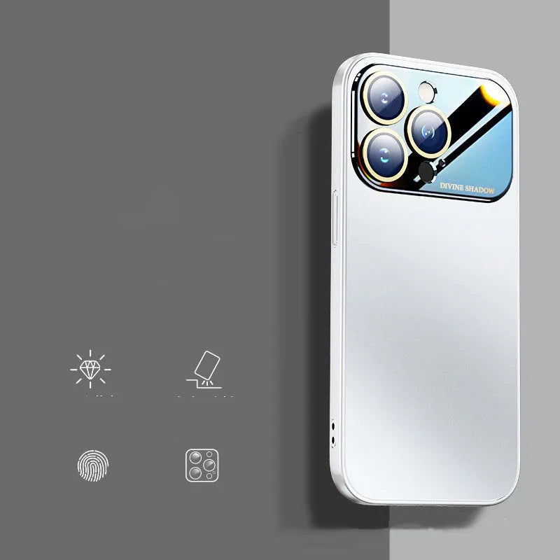Frosted silicone phone case for Apple iPhone with window back in multiple colours