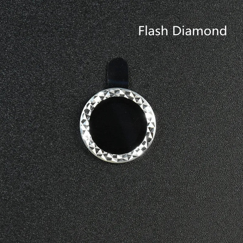iPhone 12 camera lens protector with black aluminium alloy ring and clear tempered glass film installed.