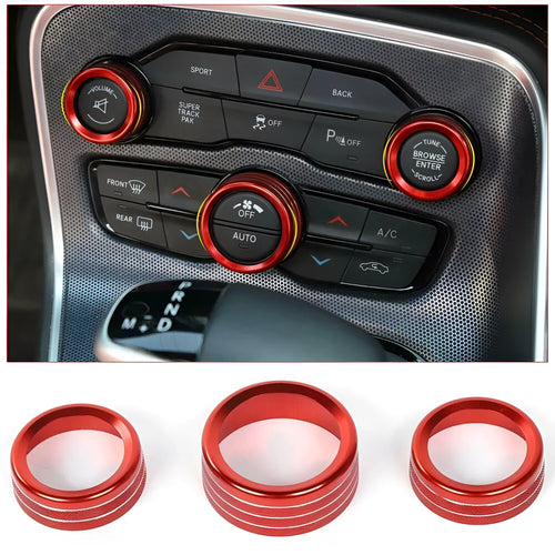 Aluminium alloy air conditioning knob decorative ring for Dodge Grand Cherokee interior