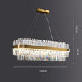 Modern crystal and stainless steel chandelier with multi-head fish-shaped design and LED lighting