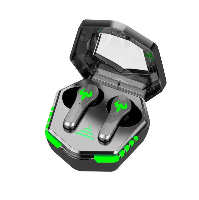 Black N35 wireless in-ear Bluetooth gaming headset on a dark background.